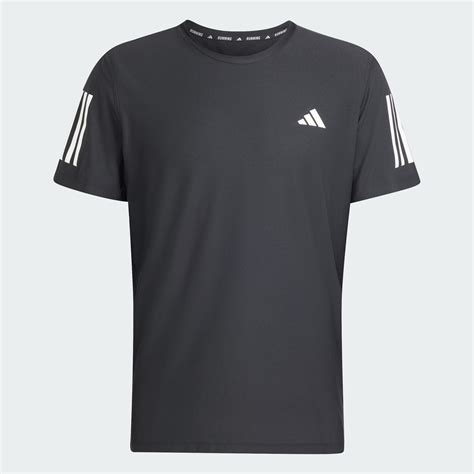 Clothing - Own the Run Tee - Black | adidas Qatar