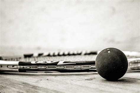 Download Caption: "Monochromatic Magic - Squash Racket and Ball ...