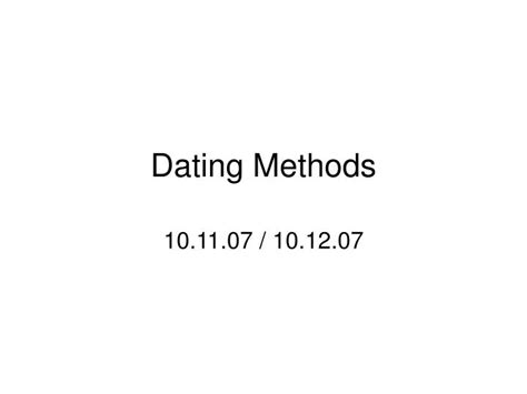 Image result for Dating Methods
