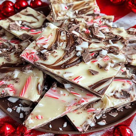 Friendsgiving Swirled Chocolate Peppermint Bark Slabs
