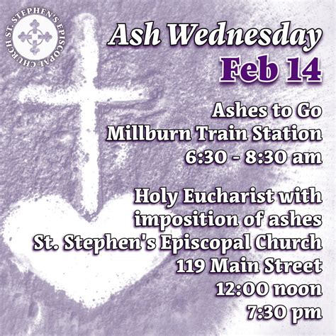 Feb 14 | Ash Wednesday Services in Millburn | Millburn, NJ Patch