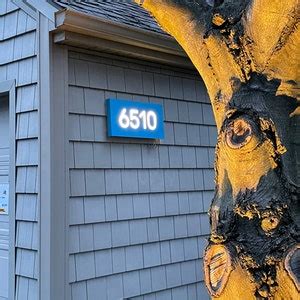 Lighted House Numbers XL Modern Address Sign LED Lights Display - Etsy