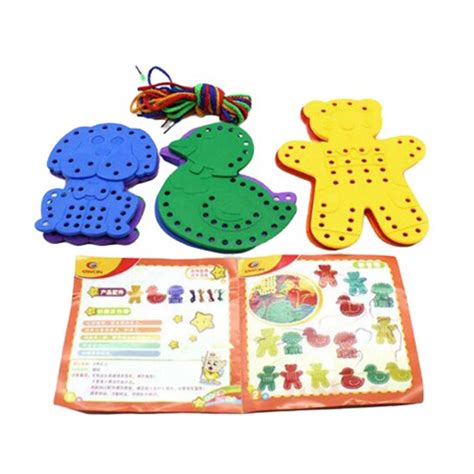 Fashion My Day® Threading Plate Puzzle Animal Shape Connection Early ...
