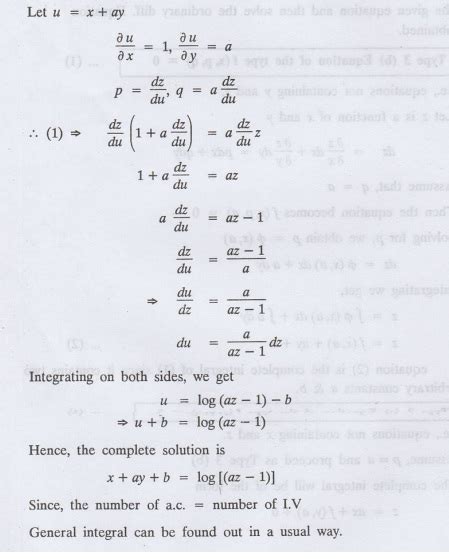 Example Solved Problems and Exercise on p.d.e Type 3(a) Equation of the ...