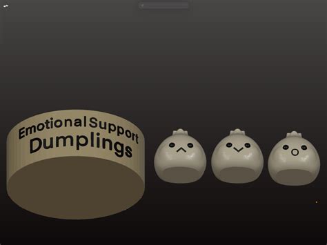 🧸 Emotional Support Dumplings Desk Decor・ STL File for 3D printing・Cults