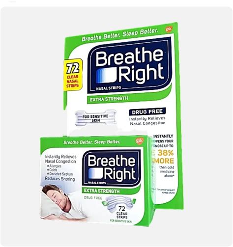 Breathe Right Extra Strength Nasal Strips 72 CLEAR Strips - La Paz ...