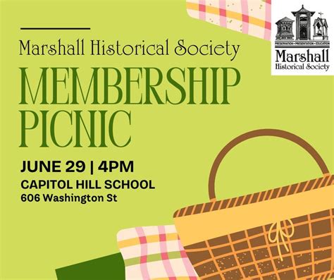 Marshall Historical Society Membership Picnic, 606 Washington St ...