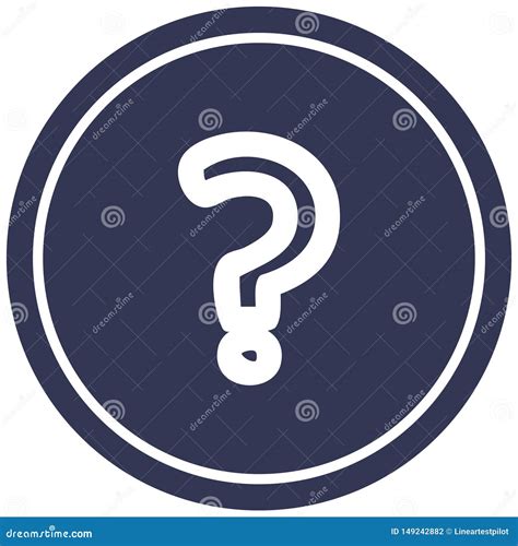 Icono Circular Del Signo De Interrogaci?n Ilustración del Vector ...