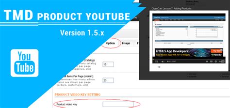 Opencart - Product Youtube Video (Multilanguage Support) 1.5.x