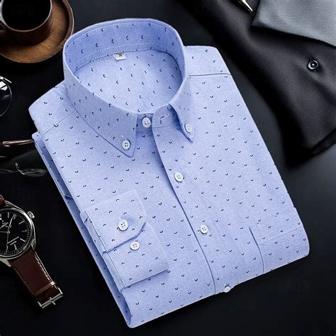 Men's Dress Shirt Button Down Shirt Oxford Shirt Non Iron Shirt Striped ...