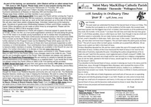 Fillable Online parishes bne catholic net Saint Mary MacKillop Catholic ...