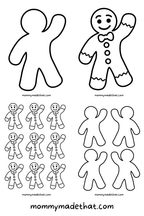 Gingerbread Man Templates + (Gingerbread Girl Too! Free Printables ...