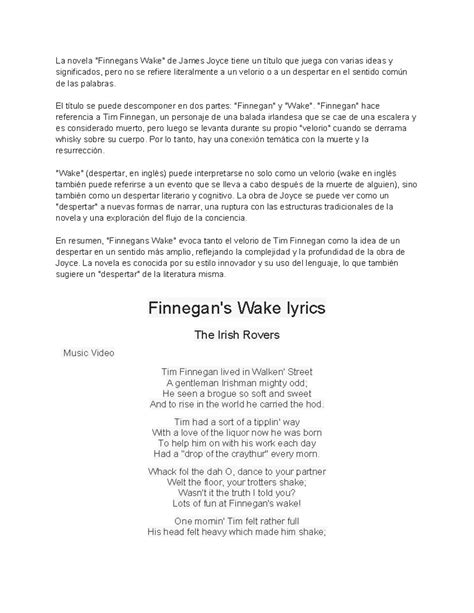 Análisis de "Finnegans Wake" de James Joyce: Significados y Temas - Studocu