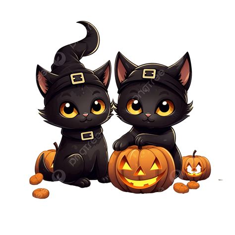 Halloween Black Cats, Halloween Concept Cute Vector Illustration, Cat ...