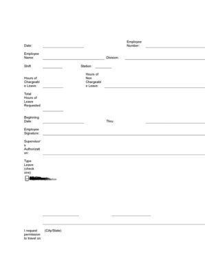 Fillable Online granitequarrync 4.2 Leave Request and Substitution Form ...