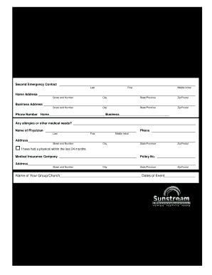 YFCAMP SUNSTREAM HEALTH - Fill and Sign Printable Template Online