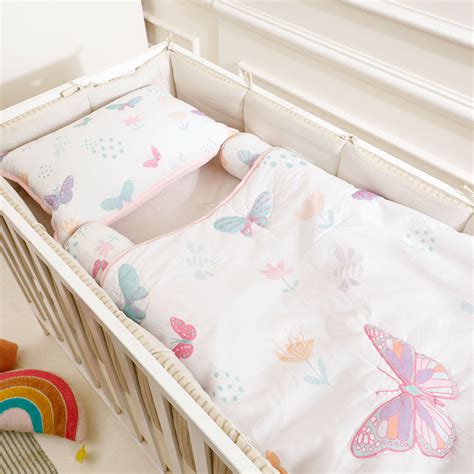 Butterfly Cot Set With 1 Quilt, 2 Bolster & 1 Pillow – Home4u