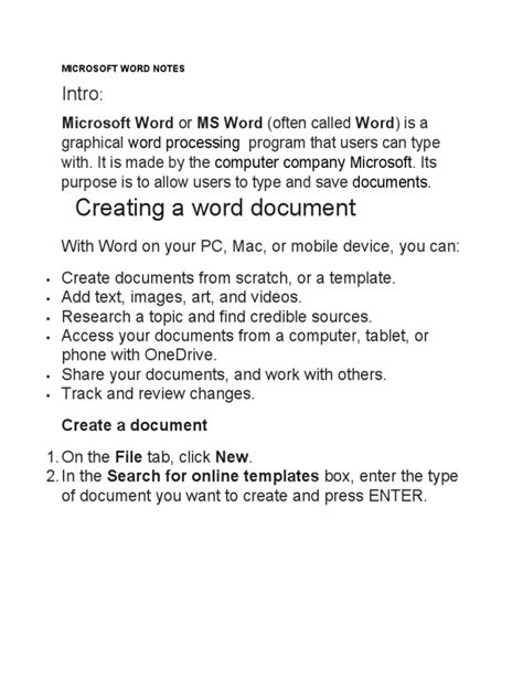 MS Word Notes 的图像结果