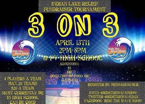 Indian Lake Relief Fundraiser 3 on 3 Tournament , Paint Valley High ...