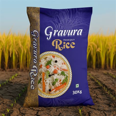 Rice BOPP Bag Packaging Design Template – Gravura Designs