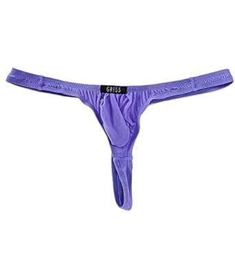 Buy MYADDICTION G-String Thong Underwear Pouch Panty for Men - Purple ...