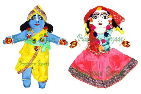 Buy VRINDAVANBAZAAR.COM Radha Krishna Stuff Toy Doll- Height 17 inches ...