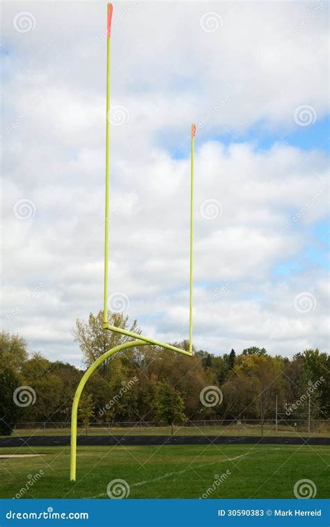 Goal Posts on American Football Field Stock Image - Image of sport ...