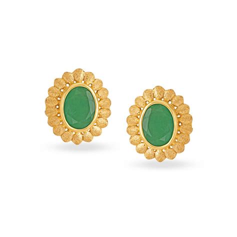Luxurious Emerald Stud Earrings