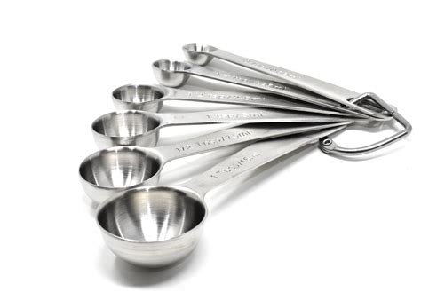Stainless Steel Measuring Spoons for Cooking, 6-Piece Set