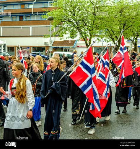 Sandnes, Norway, May 17 2023, Group Of Young Girls or Schoolgirls in ...