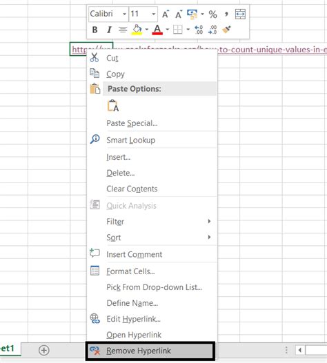 Remove Hyperlinks in Excel - GeeksforGeeks