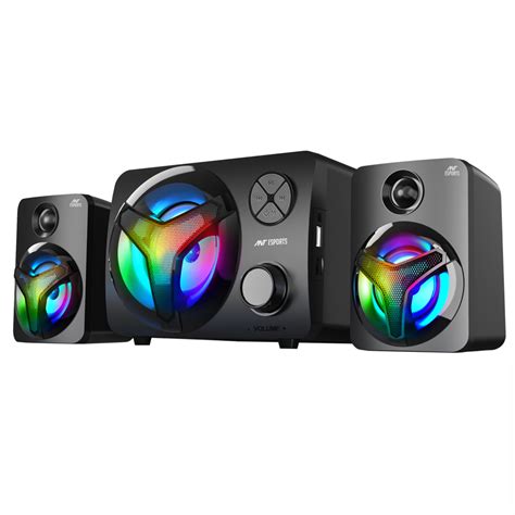 ANT ESPORTS GS350 PRO 2.1 STEREO GAMING SPEAKERS 15W, USB POWERED BLUE ...