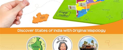 Buy Imagimake Mapology India Map with Flash Card| Swipe & Reveal Card ...