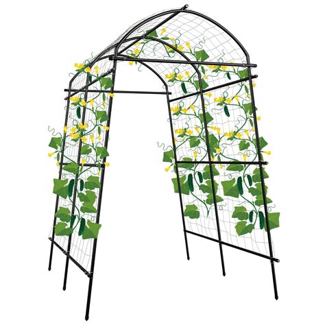 AGTEK 87in Garden Arch Trellis for Climbing Plants, Garden Arches ...