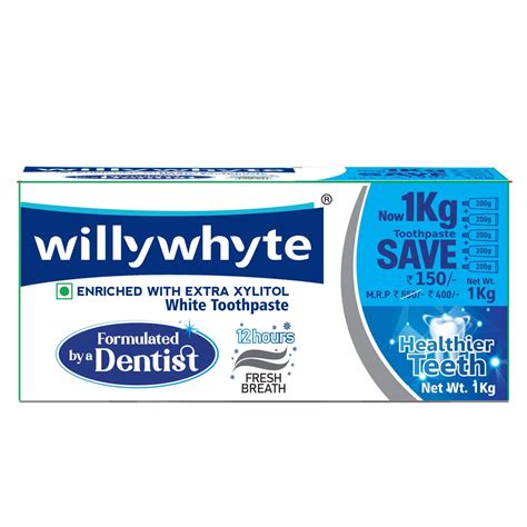 Buy Willywhyte White Toothpaste With Extra Xylitol 1Kg,Cavity ...