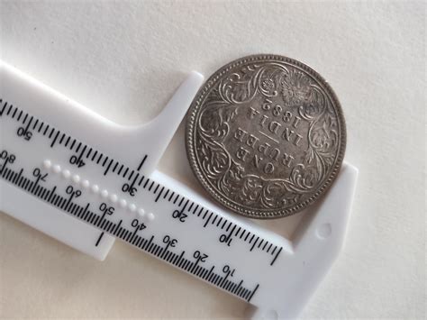 Vernier Caliper Scale for Measurement of Coin Size (Diameter ...