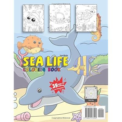 Buy Sea life creatures coloring Book:: A fun coloring book with sea ...