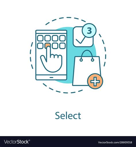 Select items concept icon Royalty Free Vector Image