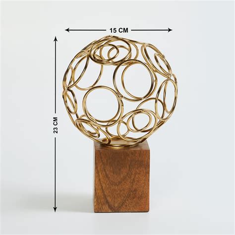 Buy Splendid Gold Rush Aluminium Ring Ball Table Accent from Home ...