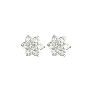 Buy MAIRA Floral 925 Sterling Silver Stud Earrings | Anti-Tarnish ...