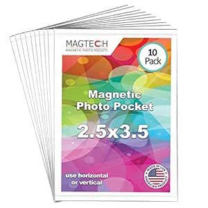 Magtech 12310 Magnetic Pocket Picture Frame Holds 2.5 x 3.5" Photos (10 ...