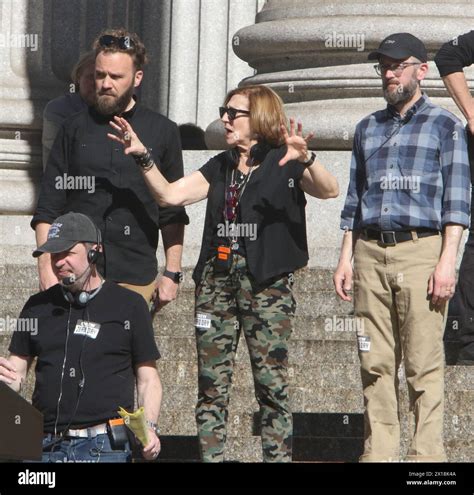 April 14, 2024 Lesli Linka Glatter director filming on location for ...
