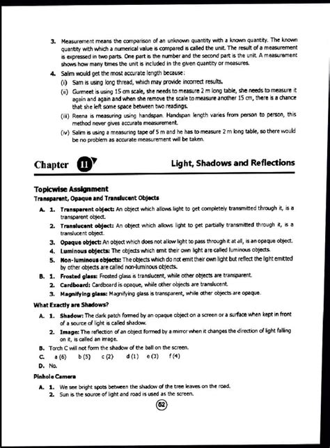 Light ,shadow and reflection - 3. Measurement means the comparison of ...