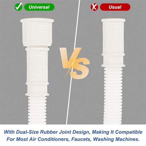 PATIKIL 1.64ft Air Conditioner Drain Kit 2 Set Universal AC Drain Hose ...