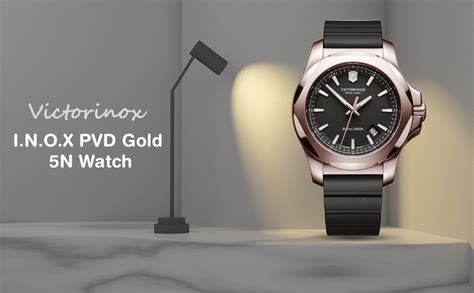 Victorinox Men I.N.O.X; Pvd Gold Dial 5N; Black-2 Tone Dail Analog ...