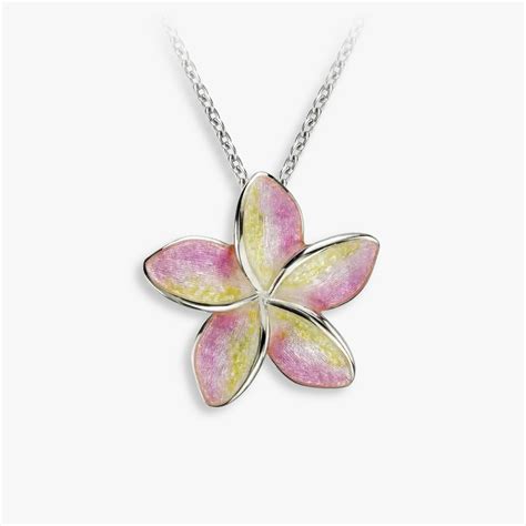 925 Pink Lush Flower Silver Chain Pendants | Nature Inspired ...
