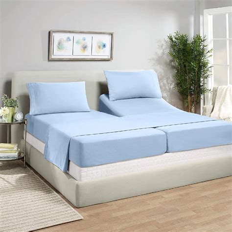 Split King Sheets Sets for Adjustable Bed - 700-Thread-Count 100% ...