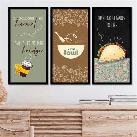 Quotes Wall Art Restaurant Décor Prints, Decorative Wall Prints For Ki ...