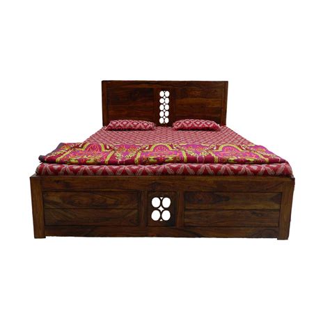kapil wood decor King Size Sheesham Wood Bed without Storage -(Matte ...