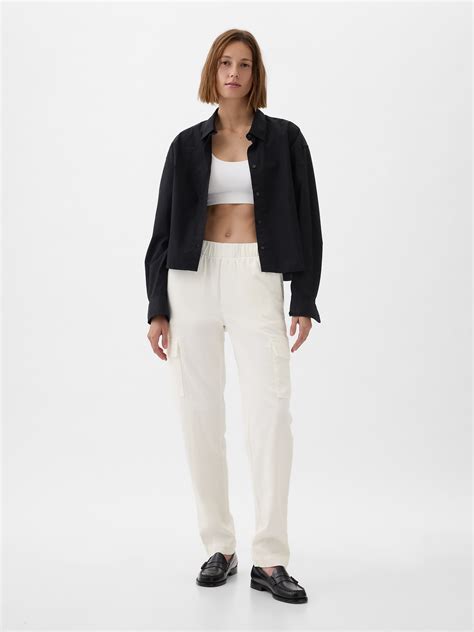 Mid Rise Twill Cargo Pants | Gap